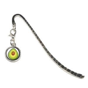 avocado metal bookmark page marker with charm