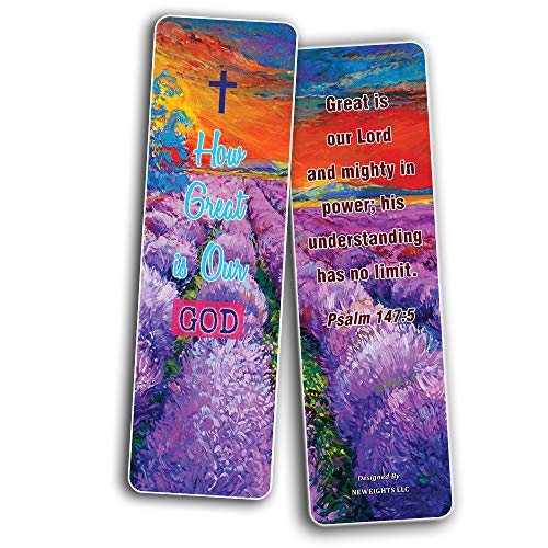 Favorite Bible Verses Bookmarks How Great is Our God Bookmarks (30 Pack) - Handy Life Changing Bible Texts That are Very Uplifting - Stocking Stuffers Encouragement Tool - Bible Study Church Supplies