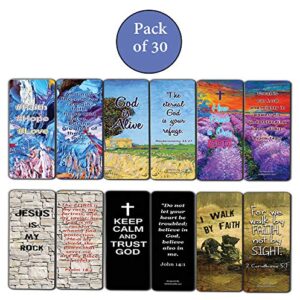 Favorite Bible Verses Bookmarks How Great is Our God Bookmarks (30 Pack) - Handy Life Changing Bible Texts That are Very Uplifting - Stocking Stuffers Encouragement Tool - Bible Study Church Supplies