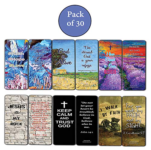 Favorite Bible Verses Bookmarks How Great is Our God Bookmarks (30 Pack) - Handy Life Changing Bible Texts That are Very Uplifting - Stocking Stuffers Encouragement Tool - Bible Study Church Supplies