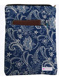 twirling blossom book sleeve – book cover for hardcover and paperback – book lover gift – notebooks and pens not included