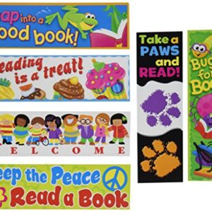 TREND T12906 Bookmark Combo Packs, Celebrate Reading Variety #1, 2w x 6h, 216/Pack