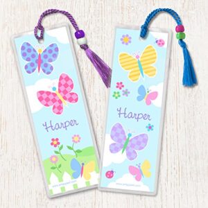 olive kids butterfly garden personalized bookmark