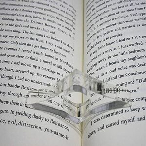 Thumb Ring Page Holder, Acrylic Convenient Bookmarks, Multi-Function Page Holder Thumb Book Support, Transparent Thumb Bookmark(M)