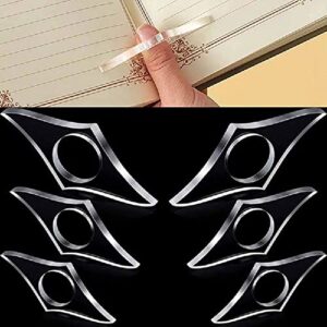 Thumb Ring Page Holder, Acrylic Convenient Bookmarks, Multi-Function Page Holder Thumb Book Support, Transparent Thumb Bookmark(M)