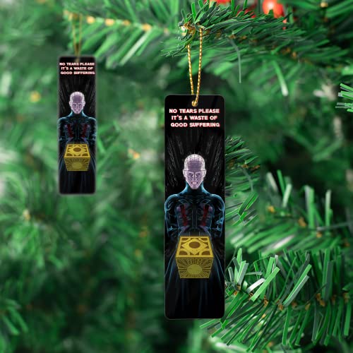 Bookmarks Ruler Metal Hellraiser Bookography Horror Tassels Movies Reading Measure Bookworm for Book Bibliophile Gift Reading Christmas Ornament Markers