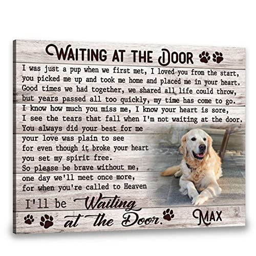 Custom Canvas Bereavement Gift | Dog Memorial Gift | Remembrance Gift | Sympathy Gift | Personalized Gift | Dog Gift | Memorial Gift | Pet Loss Gifts Custom Size