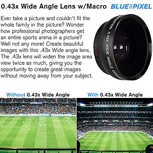 Camera EOS 2000D (Rebel T7) DSLR with 18-55mm f/3.5-5.6 3 Lens Kit Bundled with + 64GB Memory Card, Extra Battery, 3PC Filter Kit, Tripod, Case + Complete Photo Bundle - International Model