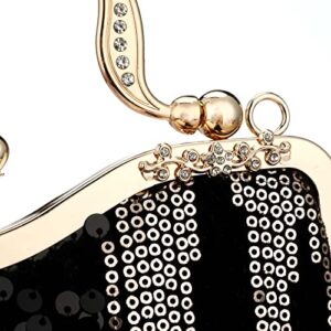 Simcat Evening Bag Wedding Party Clutch Purses for Women Large Handbag Vintage Sequin Beaded Design