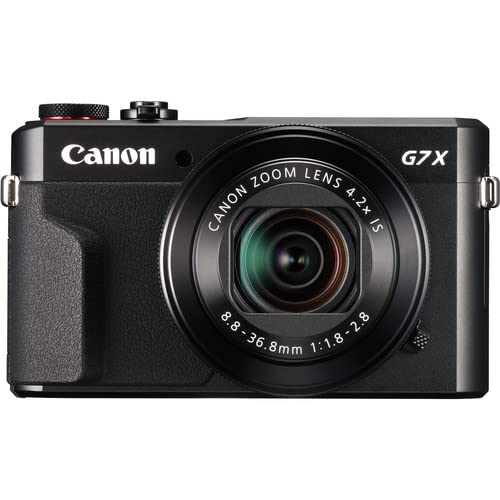 Canon PowerShot G7 X Mark II Digital Camera (1066C001) + 64GB Memory Card + Card Reader + Deluxe Soft Bag + Flex Tripod + Hand Strap + Memory Wallet + Cleaning Kit (Renewed)