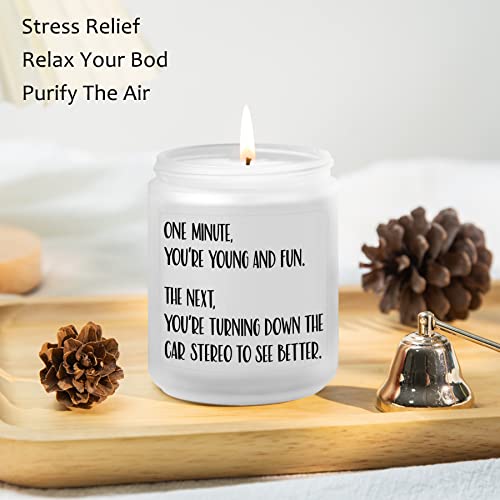 40th 50th 60th 70th Birthday Gift for Women or Men- Happy Funny Mom Dad Birthday Gifts- 40 50 60 70 Year Old Gifts for Wife Husband- Lemongrass Sage Candles