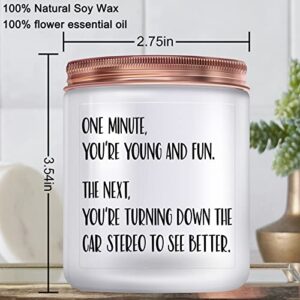 40th 50th 60th 70th Birthday Gift for Women or Men- Happy Funny Mom Dad Birthday Gifts- 40 50 60 70 Year Old Gifts for Wife Husband- Lemongrass Sage Candles