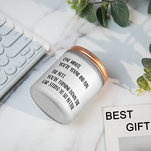 40th 50th 60th 70th Birthday Gift for Women or Men- Happy Funny Mom Dad Birthday Gifts- 40 50 60 70 Year Old Gifts for Wife Husband- Lemongrass Sage Candles