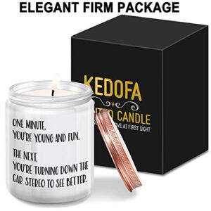 40th 50th 60th 70th Birthday Gift for Women or Men- Happy Funny Mom Dad Birthday Gifts- 40 50 60 70 Year Old Gifts for Wife Husband- Lemongrass Sage Candles