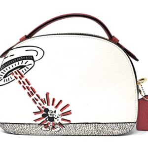 COACH Women's Serena Satchel Crossbody Shoulder Bag (Pebble Leather - DisneyHaring - Spaceship - Chalk Multi)