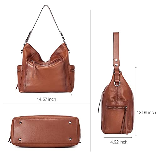 BOSTANTEN Genuine Leather Hobo Handbags bundle Leather Wallets
