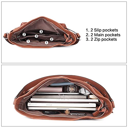 BOSTANTEN Genuine Leather Hobo Handbags bundle Leather Wallets