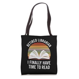 Librarian Retirement Funny Library Books Lovers Vintage Gift Tote Bag