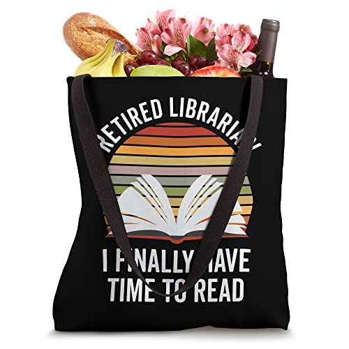 Librarian Retirement Funny Library Books Lovers Vintage Gift Tote Bag