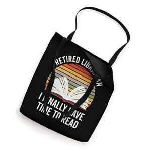 Librarian Retirement Funny Library Books Lovers Vintage Gift Tote Bag