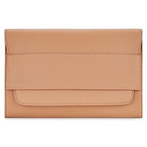 katie loxton lila envelope closure medium womens vegan leather clutch purse handbag taupe