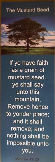 ( Pack of 50 ) The Mustard Seed Bookmarks Large Print Inspirational Christian