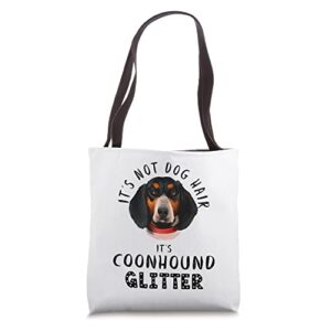 it’s not dog hair it’s bluetick coonhound glitter dog quote tote bag