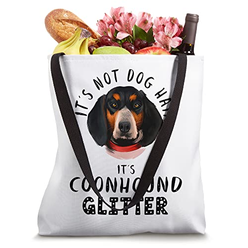 It's Not Dog Hair It's Bluetick Coonhound Glitter Dog Quote Tote Bag