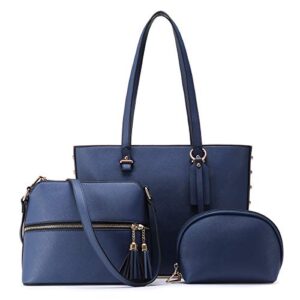 handbags for women, joseko fashion tote shoulder bags crossbody bags top handle satchel hobo 3pcs purse set
