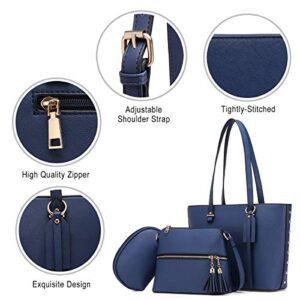 Handbags for Women, JOSEKO Fashion Tote Shoulder bags Crossbody Bags Top Handle Satchel Hobo 3pcs Purse Set