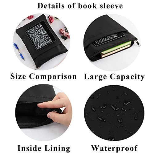 PLITI Bookworm Book Sleeve Book Lover Book Bag Book Club Gift Literary Book Theme Book Protector Bookish Gift (Enough Bookshelves BSBL)