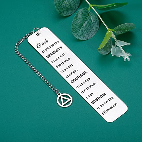 Christian Religious Bookmark for Men Women Teen Girl Boy Serenity Prayer Gift Bible Verse Scripture Godson Goddaughter Reader Sobriety Recovery Christmas Stocking Stuffer Easter Birthday Inspirational