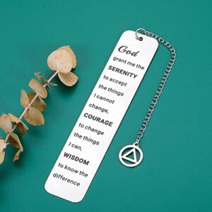 Christian Religious Bookmark for Men Women Teen Girl Boy Serenity Prayer Gift Bible Verse Scripture Godson Goddaughter Reader Sobriety Recovery Christmas Stocking Stuffer Easter Birthday Inspirational