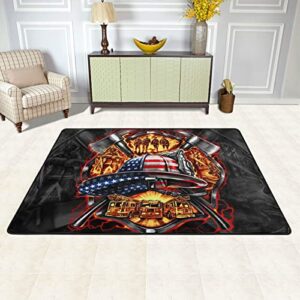 american firefighter flag carpet for bedroom carpet flannel decorative carpets indoor modern plush area rugs customizable non-slip rug