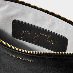 KATIE LOXTON You Got This Womens Large Vegan Leather Baby Pouch Organizer in Black