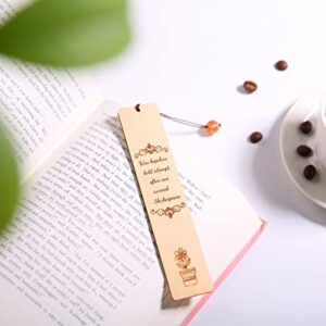 Donxote Bookmark Set of 2, Inspirational Bookmarks for Book Lovers, Natural Wooden Carving Art Philosophy Book Mark, is A Unique Valentines Gift for Students, Men, Women and Kids