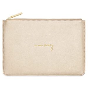 katie loxton so very merry womens medium vegan leather christmas sentiment perfect pouch gold