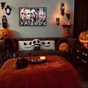 CCWACPP Horror Movie Posters Merchandise Framed Horror Friends Canvas Decor Scary Pictures Painting Collectibles Gifts (12x18inch (30x45cm), Horror Friends)