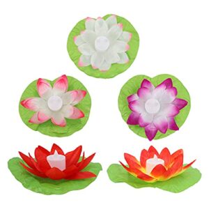 Yardwe Flower Decor 10 pcs LED Floating Pond Light Floating led Floating Flowers Floating Light Led Night Light