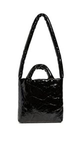 kassl women’s bag pillow small leather lacquer, black, one size