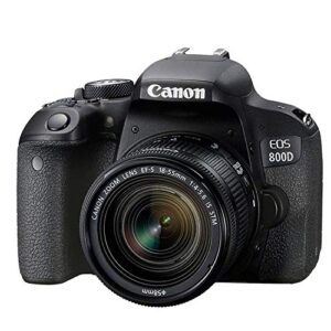 Canon EOS 800D / Rebel T7i w/Canon EF-S 18-55mm F/4-5.6 is STM Zoom Lens & Professional Accessory Bundle W/ 128GB Memory Card & Back-Pack Case & Spare Battery & More