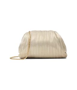 loeffler randall women’s bailey pleated clutch, platinum, metallic, gold, one size