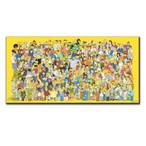 YANGX Simpsons Characters Poster Decorative Painting Canvas Wall Art Living Room Posters Bedroom Painting 16x32inch(40x80cm)