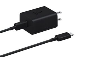 samsung 45w power adapter (w/cable c-to-c), black