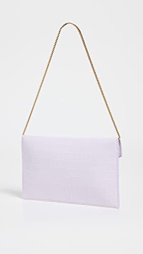 DeMellier Women's London Clutch, Lilac Croc Effect, Purple, One Size