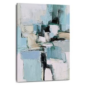 abstract canvas wall art, yellow grey paintings for living room bedroom office home decoration modern canvas artwork abstract art wall decor ready to hang (40x30in)