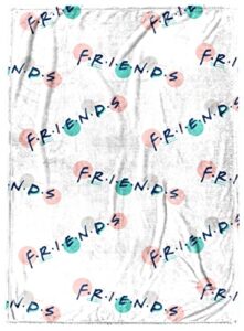 friends bubbles throw blanket – measures 50 x 70 inches – fade resistant super soft fleece bedding (official friends product)