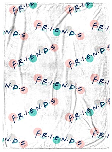 Friends Bubbles Throw Blanket - Measures 50 x 70 inches - Fade Resistant Super Soft Fleece Bedding (Official Friends Product)