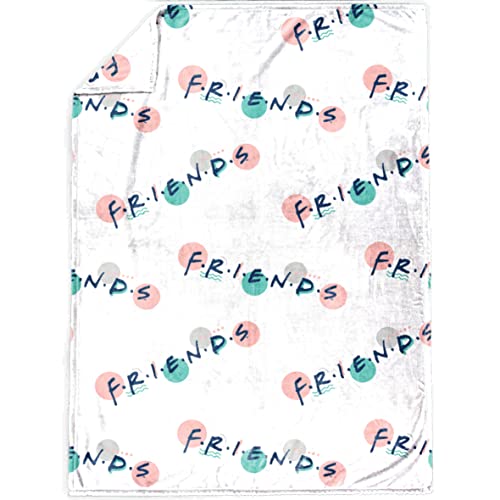 Friends Bubbles Throw Blanket - Measures 50 x 70 inches - Fade Resistant Super Soft Fleece Bedding (Official Friends Product)