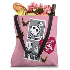 Tim Burton’s The Nightmare Before Christmas Jack Sally Heart Tote Bag